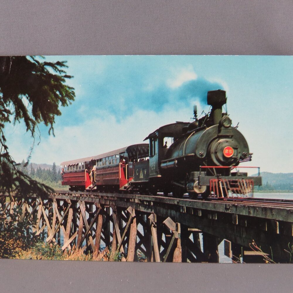 Vintage Postcard - Samson Train Cowichan Forestry Museum - Eric J Cooke